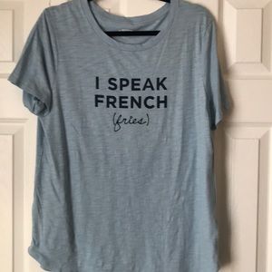 I speak French (fries) tee